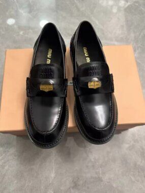 Miu Miu Leather Loafers